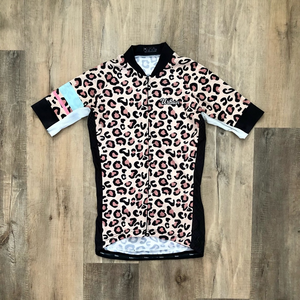 Women’s Urban Cycling Leopard Print Jersey